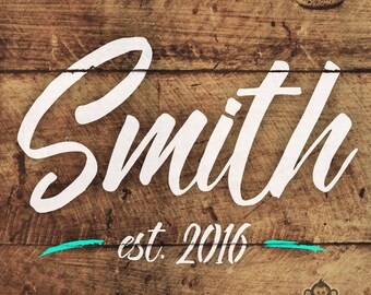 Script Name with Est. Date | CUSTOM DIY Art Stencil