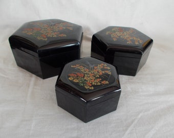 Vintage All Purpose Hexagon Plastic Boxes