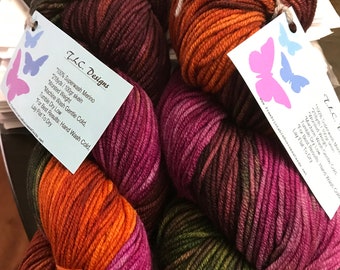 T.L.C Designs 100% Superwash Merino Worsted Weight