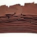 25 Scrap Leather Remnants Lot Brown Italian Leather Cowhide Scraps