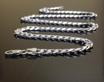 Sterling Silver Cuban Link Necklace - Silver Link Necklace - Handmade Silver Necklace - Silver Modern Necklace - Sterling Necklace
