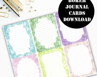 Bokeh Journaling Card Printable / Journal Cards / Scrapbook Kit / Journaling List / Listers Gotta List / Instant Download 00063