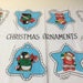 Vintage 1980s Hallmark Shirt Tales Ornaments Fabric Panel, Cartoon Character Christmas Ornaments to Sew Fabric Panel, Christmas Fabric