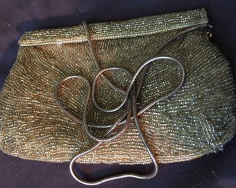 Vintage Gold Color Beaded Purse Carla Marchi