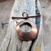 Solid Copper Toggle Clasp - Necklace Clasp - Bracelet Clasp - Metal Jewelry Clasp - T Bar Clasp - Handmade Supplies. Necklace Closure