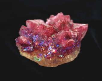 Pixie Whispers Faux Crystal Gemstone // Magenta Purple Collectable Crystal Home Decor // Unique One of a Kind Handmade Resin Faux Crystal