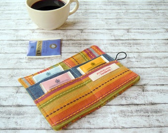 Tea wallet - Travel teabag holder - Fabric Teabag wallet - Tea bag holder - Tea Accessories - Tea caddy - Tea pouch - Gift for mum