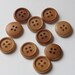 10 20 SMALL WOODEN Quality Buttons Sewing Craft 15 mm wide 4 holes