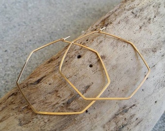 Gold Hoop Earrings, Hammered Hoops, Hoop Earrings, Hammered Earrings, Gold Earrings