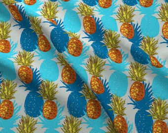 Tropical Pineapples Fabric - Pineapples By Seesawboomerang - Vintage Summer Beachy Hawaiian Cotton Fabric By The Yard With Spoonflower