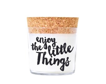 Duftkerze - ' enjoy the little Things ' - Scented Candles - Kerzen - Kaarsen - Bougies - Levende Lys