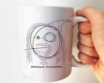 Minimalistic Professor Dumbledore Doodle Mug