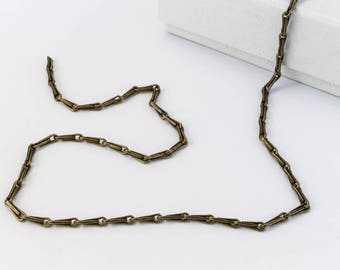 Antique Brass 6mm Bar Chain #CC104