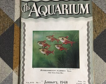 Vintage The Aquarium Magazine Janauary 1948 Fish