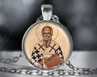 St. Polycarp Necklace - Catholic Christian Medal Pendant Patron Religious Jewelry