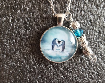 Handmade penguin Necklace with Charm