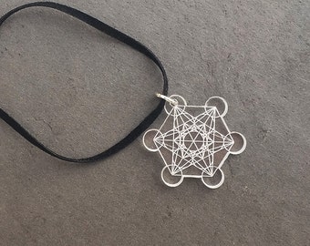 Metatron's Cube plexiglass pendant