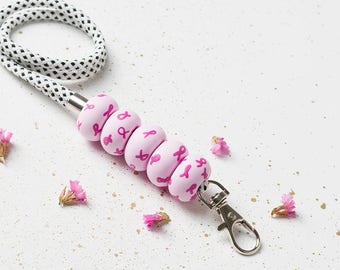 Breast cancer awareness Lanyard, Awareness lanyard. Lanyard id holder, Teacher lanyard, Breast lanyard, ID Badge holder, Cancer awareness