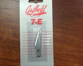 5 Replacement Blades – for #7-SC Craft Knife by Grifhold – Xacto Craft Knife Blades- Surgical Sharp Persicion Blades