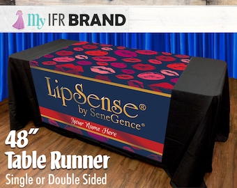 LipSense Single or Double Sided Table Runner - Lips 03