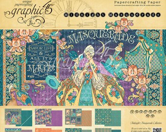 Graphic 45 Midnight Masquerade 12x12 Paper Pad, SC007713