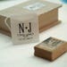 Wedding Favor Stamp with Initials, Wedding Stamp
