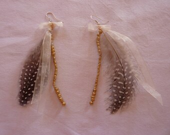 pheasant feather earrings