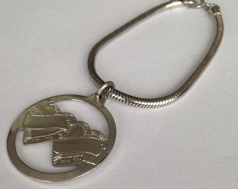 Vintage from the 1940s, Two Hearts Sweetheart Bracelet, Birthday Gifts for Her