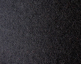 FABRIC solid Black pure Virgin Merino boiled wool knit from Italy