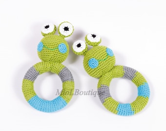 Baby rattle Baby toy Grasping Teething Toys Frog Stuffed toys Gift for baby Girls Boys