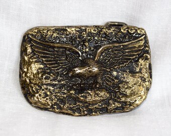 Vintage eagle belt buckle…flying eagle belt buckle...bald eagle buckle...gold tone...