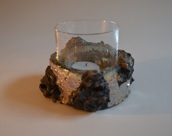 Raku Ceramic ashtray/Candle Holder