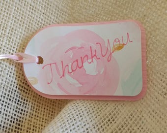 Handpainted Watercolor Thank You Tags
