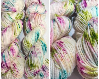 Hand dyed yarn worsted weight - Do Something Happy