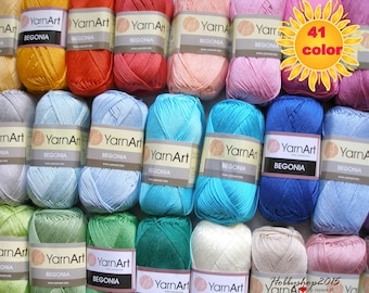 100 % Mercerized cotton yarn crochet yarn Yarnart begonia amigurumi quality perfect yarn knitting toys clothes eco yarn wholesale
