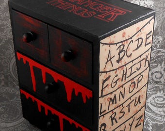 Stranger Things Red and Black Stash Jewelry Box