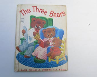 The Three Bears Vintage Junior Elf Book, 1952, The Three Bears and Goldilocks vintage child's book