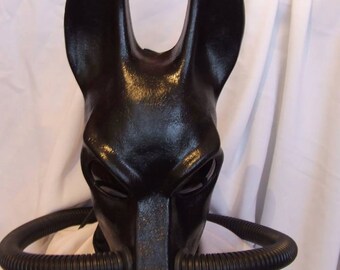 Anubis black mask whit respirator (hand made)