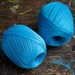 Linen yarn thread -- one ball - turquoise -- 3-ply