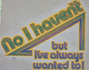 Suggestive Vintage 1970s Iron-On Heat Transfer