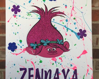 Poppy Canvas, trolls canvas, Poppy Picture, Trolls Pocture