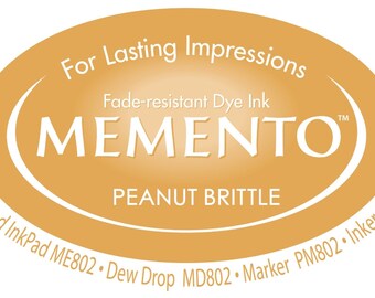 New Memento Full Size Ink Pad - PEANUT BRITTLE (Tan, Yellow-Brown) - Fade Resistant Dye Ink by Tsukineko