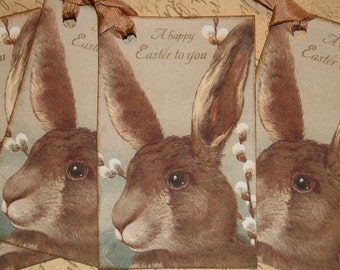 Bunny Easter Tags, Bunny Spring Tags, A Happy Easter To You Gift Tags