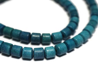 Turquoise Blue Beads Resin Beads Barrel Beads 6mm Tube Beads Full Strand Beads Stone Look Beads Spacer Beads Small Beads Jewelry Supplies