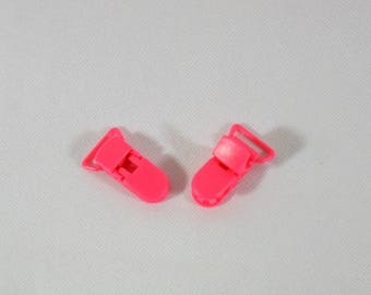 2 clips clip plastic clip-pacifier/Soother/blanket/ramp fuchsia