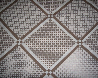 Brown Geometric TWIN FLAT Sheet - Reclaimed Bed Linens