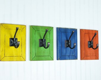 Colorful Wall Art Decorative Wall Hooks Rainbow Decor Kids Bedroom Hooks Rainbow Nursery Bathroom Hooks Kitchen Hooks Entryway Decor