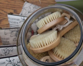 Dry Body Brush for Exfoliation, Circulation and Cellulite Aid / Dry Body Brushing