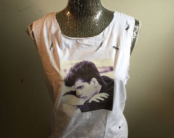 New Kids On The Block Jordan Destroyed Womens Tank Top