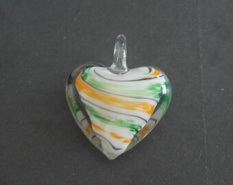 Murano Lampwork Glass heart pendant